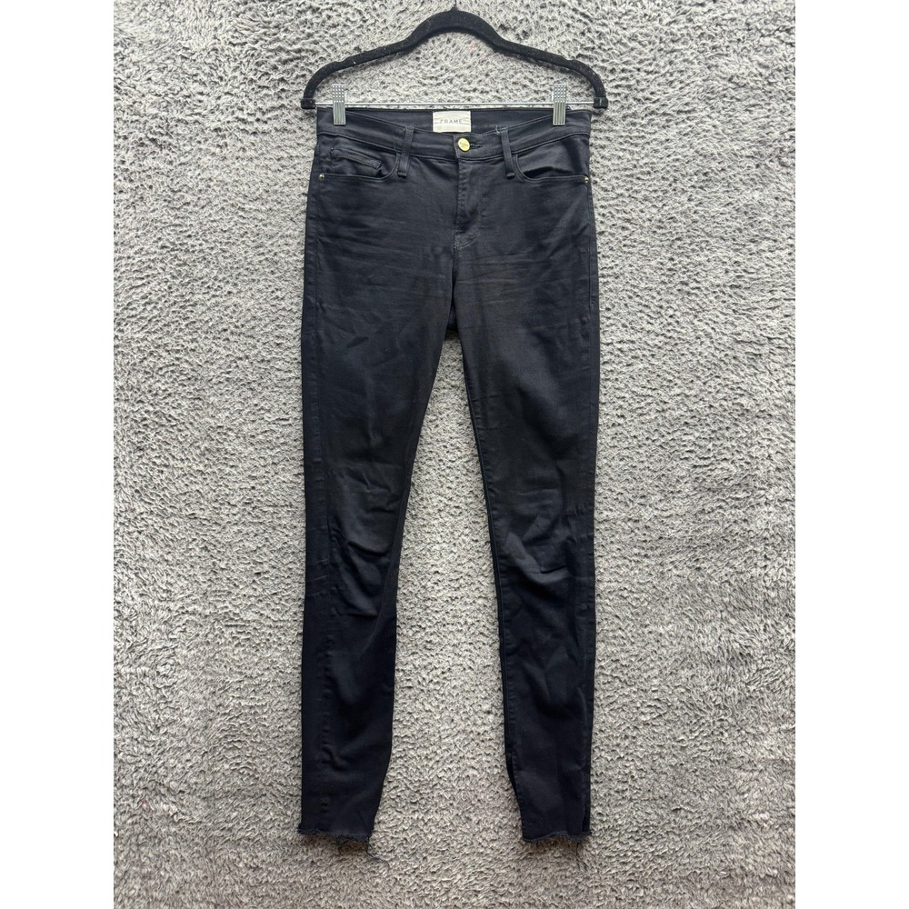 Frame Denim Le Skinny De Jeanne Slim Fit Denim Jeans Film Noir Womens Size 26